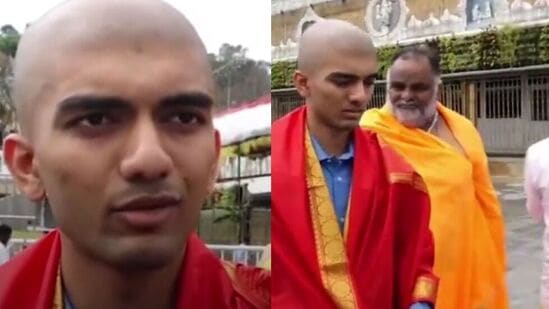 తిరుమలలో గుండుతో గుకేశ్ తిరుమలలో గుండుతో గుకేశ్